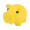 Sparschwein Oiban, gelb