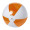 Strandball (ø28 cm) Byron, weiß/orange