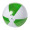 Strandball (ø28 cm) Byron, weiß/grün