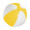 Strandball (ø28 cm) Playo, weiß/gelb
