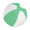 Strandball (ø28 cm) Playo, weiß/grün