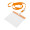 Ausweishülle mit Lanyard Ballek, transparent/orange