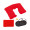 Reiseset Skycap, schwarz/rot