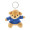 Plüsch-Teddybär-Schlüsselanhänger TeddyFob, blau
