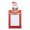 Magnetischer Notizblock Weihnachten, Weihnachtsmann Julliste, rot