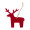 RPET Weihnachtsbaumschmuck, Rentier Joulox, rot