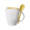 Tasse Spoon, weiß/gelb