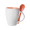 Tasse Spoon, weiß/orange