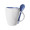 Tasse Spoon, weiß/blau