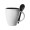 Tasse Spoon, weiß/schwarz