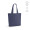 Blanc Einkaufstasche recyceltes Baumwolle (220 g/m²). Mit Henkeln und Bodenfalte, marineblau