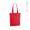 "Logan Tote Bag" Einkaufstasche aus recycelter Baumwolle (280 g/m²) mit Bodenfalte, rot