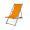 Aluminium-Liegestuhl ATROX 2.0, wechselbarer Bezug, silber, orange