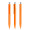 prodir DS4 Soft Touch PRR Push Kugelschreiber, orange, silber glänzend, Schreibfarbe: blau