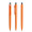 prodir DS8 Soft Touch PRR Push Kugelschreiber, orange, silber glänzend, Schreibfarbe: blau