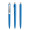 prodir DS8 Soft Touch PSR Push Kugelschreiber, meerblau, silber matt, Schreibfarbe: blau