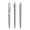prodir DS8 Soft Touch PSR Push Kugelschreiber, delfingrau, silber matt, Schreibfarbe: blau
