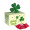 Geschenkbox Mini "Kleeblatt", Ritter SPORT Schokowürfel Mousse au Chocolate