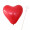 Luftballon „Herz“, Größe M (ø ca. 30 cm) in rot mit Ballonhalte-Drahtstab