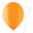 Luftballon „Transparent“, Größe M (ø ca. 30 cm) in orange mit Ballonhalte-Drahtstab