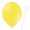 Luftballon „Standard“, Größe M (ø ca. 30 cm) in gelb mit Ballonhalte-Drahtstab