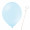Luftballon „Pastell“, Größe S (ø ca. 27 cm) in eisblau mit Ballonhalte-Drahtstab