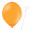 Luftballon „Standard“, Größe L (ø ca. 33 cm) in orange mit Ballonhalte-Drahtstab