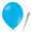 Luftballon „Standard“, Größe L (ø ca. 33 cm) in cyan mit FUNNYBLOON® "BASIC"