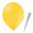 Luftballon „Standard“, Größe M (ø ca. 30 cm) in dunkelgelb mit FUNNYBLOON® "BASIC"