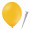 Luftballon „Standard“, Größe M (ø ca. 30 cm) in ocker mit FUNNYBLOON® "BASIC"