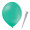 Luftballon „Standard“, Größe M (ø ca. 30 cm) in türkisgrün mit FUNNYBLOON® "BASIC"