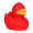 Quietsche-Ente Wings, rot, 7,5 cm