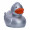 Quietsche-Ente Wings, silber, 7,5 cm