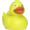 Quietsche-Ente Magic Duck mit Farbwechsel, gelb, 7,5 cm