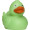 Quietsche-Ente Magic Duck mit Farbwechsel, grün, 7,5 cm