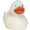 Quietsche-Ente Magic Duck mit Farbwechsel, milchig weiß, 7,5 cm