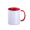 Sublimationsbecher "Tomek Art Duo Solid", 300 ml, weiß, rot