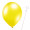 Luftballon „Metallic“, Größe S (ø ca. 27 cm) in gelb mit Ballonhalte-Drahtstab