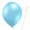 Luftballon „Metallic“, Größe L (ø ca. 33 cm) in hellblau mit Ballonhalte-Drahtstab