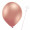Luftballon „Metallic“, Größe L (ø ca. 33 cm) in roségold mit Ballonhalte-Drahtstab
