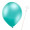 Luftballon „Metallic“, Größe S (ø ca. 27 cm) in türkisgrün mit Ballonhalte-Drahtstab