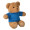 JACKIE Teddybär mit T-Shirt 23cm, blau