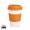 ECO PLA Kaffeebecher, orange, weiß