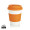 ECO PLA Kaffeebecher, orange, weiß