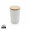 GRS rPP-Becher mit Bambusdeckel, weiß