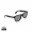 Sonnenbrille aus RCS recyceltem PP-Kunststoff, schwarz