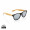Sonnenbrille aus Bambus und RCS recyceltem Kunststoff, schwarz