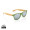 Sonnenbrille aus Bambus und RCS recyceltem Kunststoff, grün