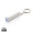 Flash Schlüsselanhänger-Taschenlampe aus RCS rec. Aluminium, Silbergrau