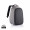 Bobby Hero Small Anti-Diebstahl-Rucksack, grau, schwarz